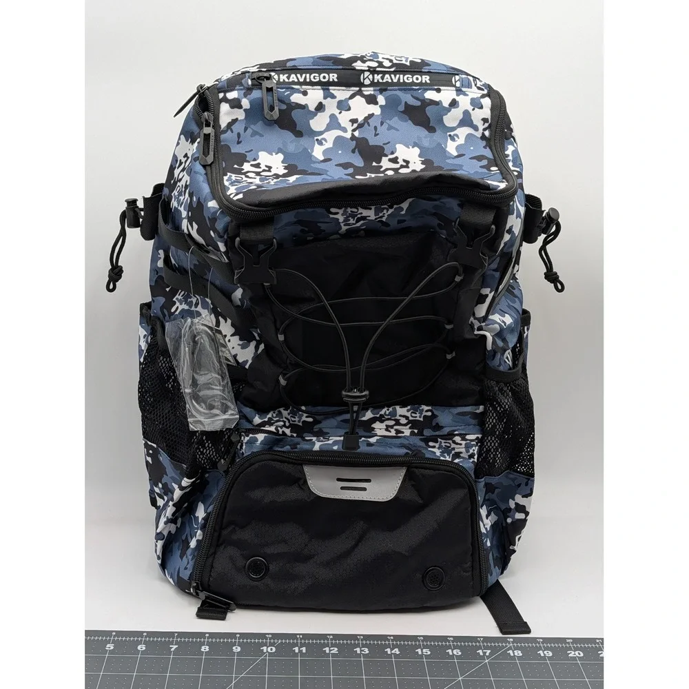 Kavigor Unisex Baseball Softball Backpack Large Camo Blue